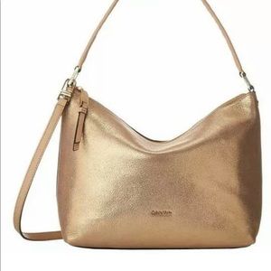 Calvin Klein NWT  Angelina Metallic Leather bag